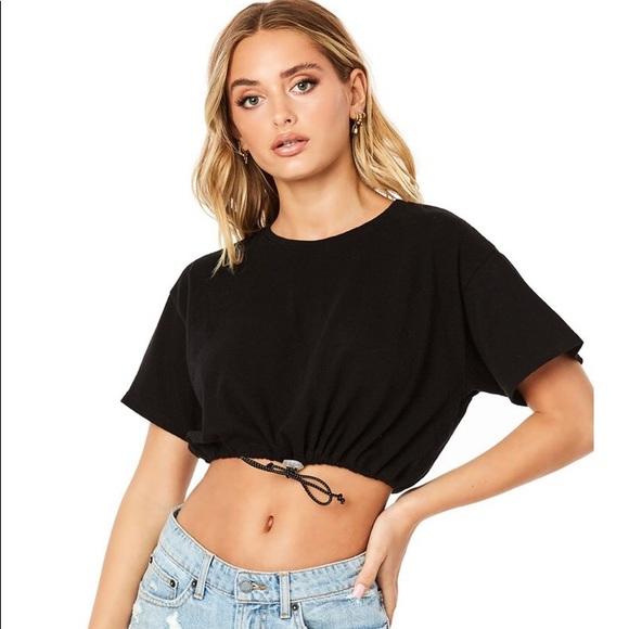 LF elastic short sleeve crop top - Picture 2 of 4